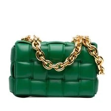 Bottega Veneta — Bottega Veneta Padded Chain Cassette Satchel Dark — Handbag — resale