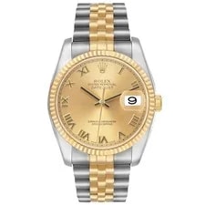 Rolex Datejust 36 Steel Yellow Gold Champagne Dial 116233 2