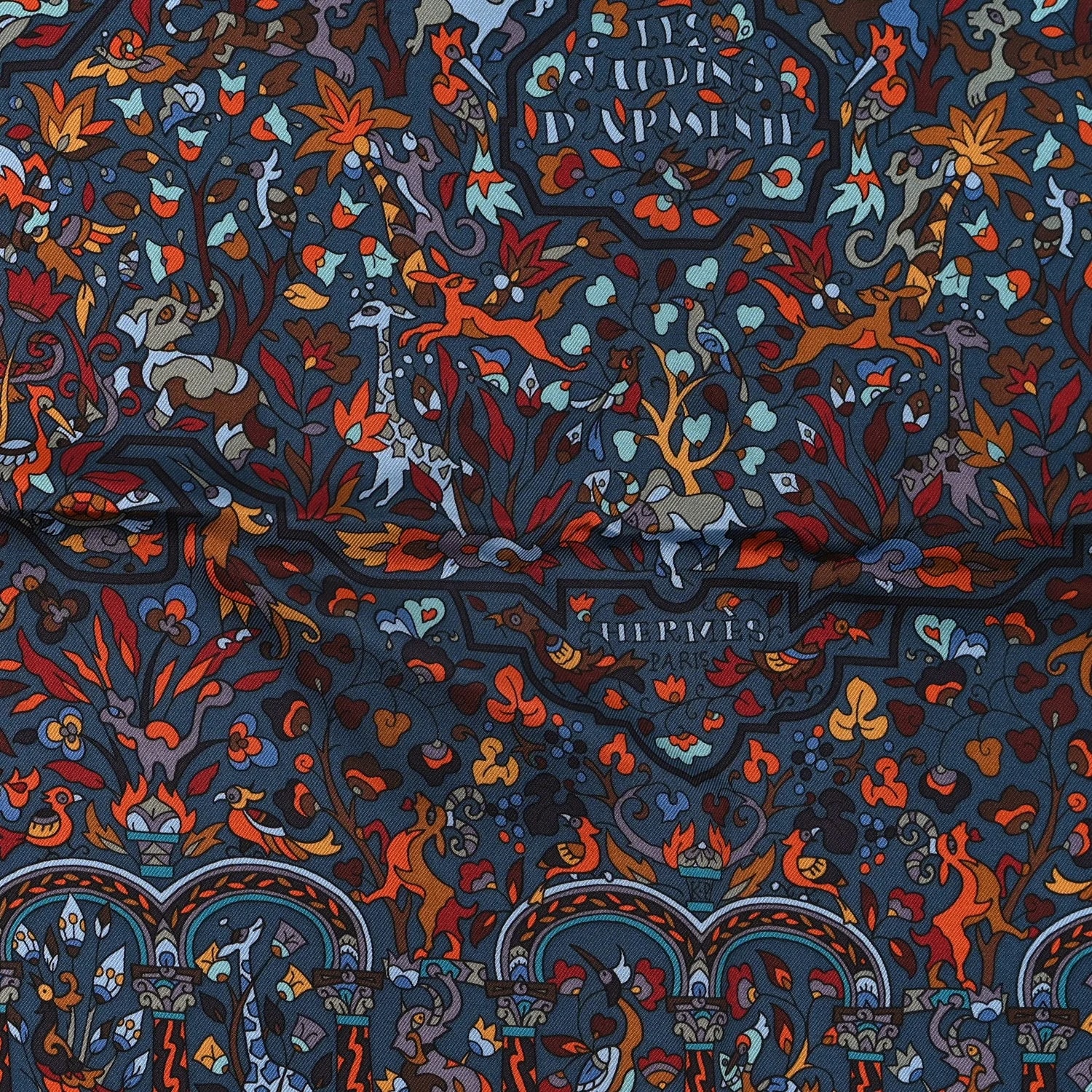 les Jardins D'Armenie Scarf 90 Prairie Canard 2