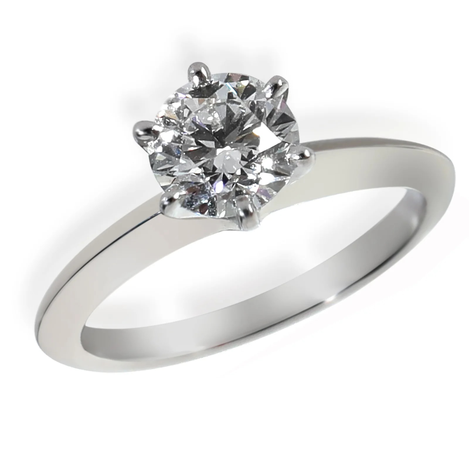 Tiffany & Co. 0.81 Ct Round Brilliant Engagement Ring 950 2