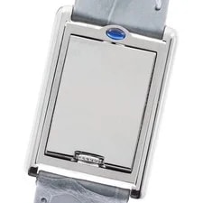 Cartier Tank Basculante W1016830 22mm SS Gray #C2610 4