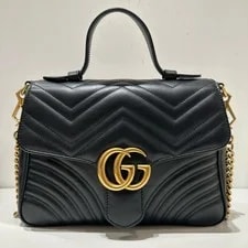 Gucci — Gucci GG Marmont Small Top Handle ' ' - Excellent #1HBCWUG — Handbag — resale