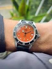 Heuer — Early Heuer (Pre-Tag) 38mm 1000 Series Orange Dial SS - Ref: 980.014! — Watch — resale