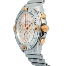 Breitling Chronomat B01 IB0134 Card 18k Two Tone Rose Silver Dial 42mm 3