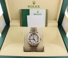 2019 Rolex Datejust 126201 White Dial TT 18kt Oyster Rose With Papers 36mm 3