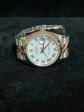 2019 Rolex Datejust 126201 White Dial TT 18kt Oyster Rose With Papers 36mm 4