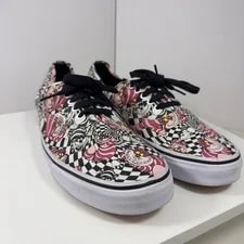 Vans Authentic Disney Cheshire Cat Size 12 Checkered 3