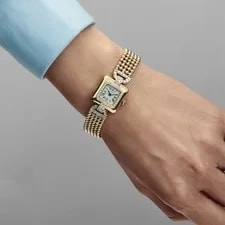 Cartier Colisée '' Yellow Gold White Dial Diamond Bezel Quartz 4