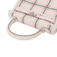Hermes Kelly 25 Insulated Tartan Light Vaux Pale/ /V... 3