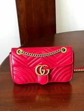 Gucci — Gucci GG Marmont Chevron Flap W/ Chain Strap — Handbag — resale