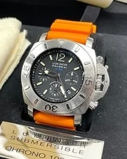 Panerai — Panerai Submersible Chrono 1000 PAM00187 47mm Box & Papers 2004 Orange Strap — Watch — resale