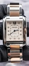Cartier Tank Anglaise Large Model $14K Msrp Rose Gold Diamond eBay Live WT100034 2