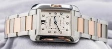 Cartier Tank Anglaise Large Model $14K Msrp Rose Gold Diamond eBay Live WT100034 3