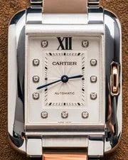 Cartier Tank Anglaise Large Model $14K Msrp Rose Gold Diamond eBay Live WT100034 4