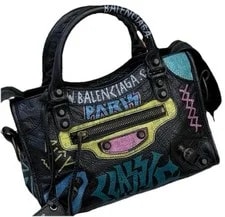 Balenciaga — Authentic Balenciaga City Distressed Graffiti — Handbag — resale