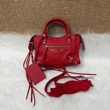 Balenciaga — Auth Balenciaga Giant 12 City Mini 2013 Coquelicot — Handbag — resale