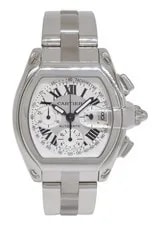 Cartier Roadster XL Chronograph Steel Silver Dial Automatic W62006X6 2618 2
