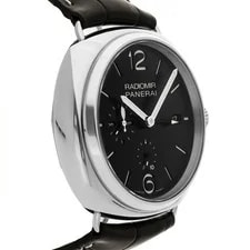 Panerai Radiomir 10 Days GMT Steel Auto 47mm Black Dial Strap PAM 323 3