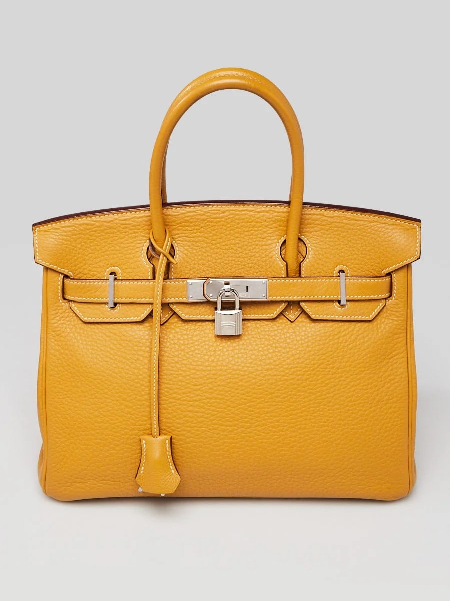 Hermès — Hermes 30cm Curry Palladium Plated Birkin — Handbag — resale