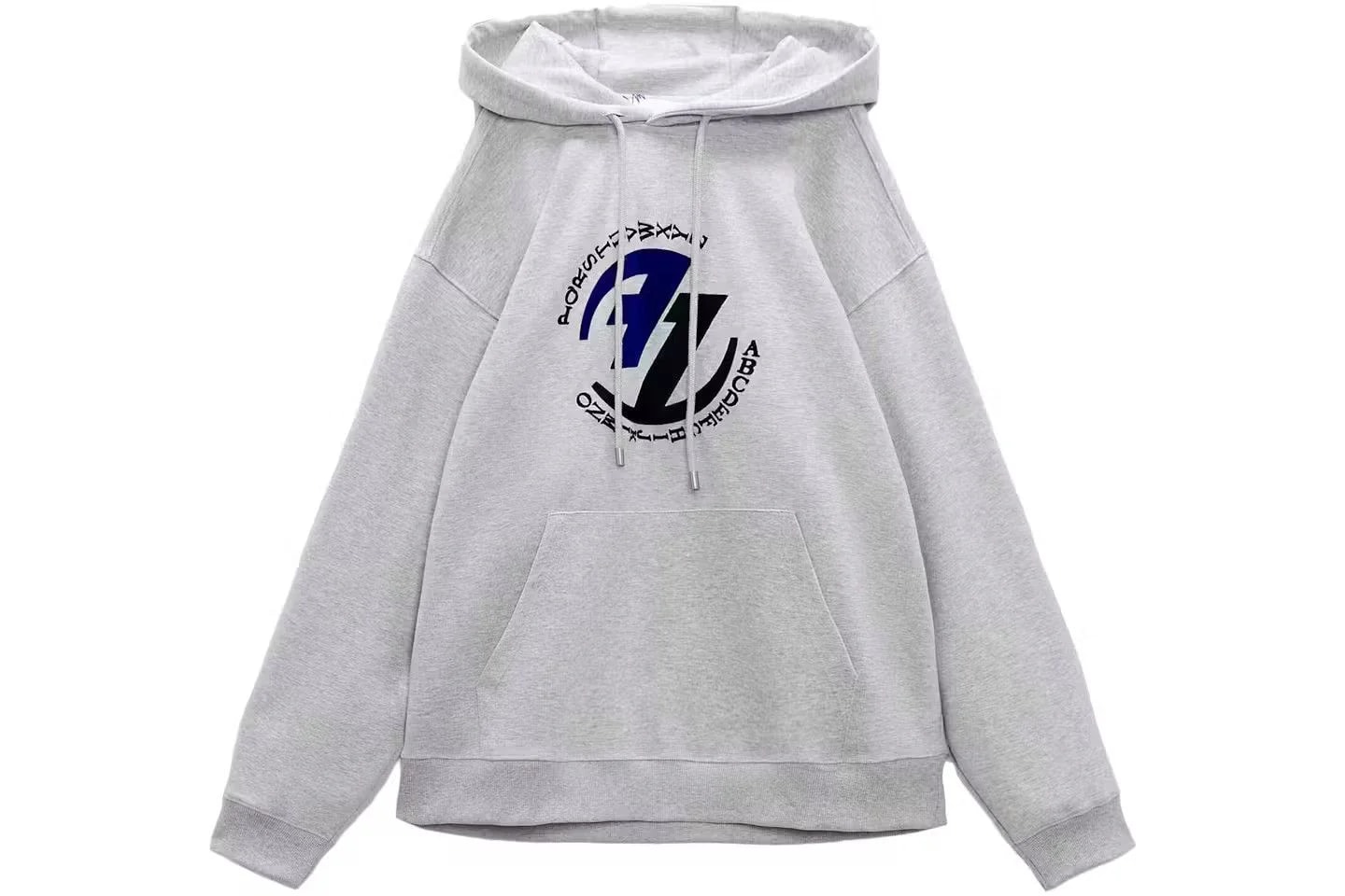 Ader Error X Zara Embroidered Sweatshirt Marl — streetwear — resale