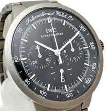 IWC GST Chrono IW372701 Watches Titanium Quartz Black dial/Gray Strap 2