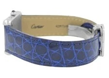 Cartier Tank Solo 3170 W5200005 Silver Dial Blue Strap Steel 24MM ' Quartz 4