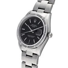 Rolex Oyster Perpetual Date 15210 34mm Stainless Steel Black #WW2145 2