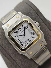 Cartier — Cartier 2961 Santos Galbée 29mm Two-Tone Steel 18K Gold White Dial Auto — Watch — resale