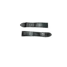 Cartier Alligator Deployment Straps Black KD25XT19 2 Long Sides Heavy Wear 2