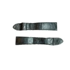 Cartier Alligator Deployment Straps Black KD25XT19 2 Long Sides Heavy Wear 4