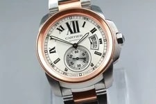[ w/Box, Paper ] Cartier Calibre de W7100036 Small Second AT 3