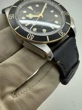 Tudor Black Bay 41mm Steel Gold Automatic Leather Strap 79733N B+P 3