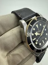 Tudor Black Bay 41mm Steel Gold Automatic Leather Strap 79733N B+P 4