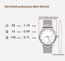 [N ] TAG Heuer Professional WK1313 Navy Dial 28mm Quartz Japan A599 2