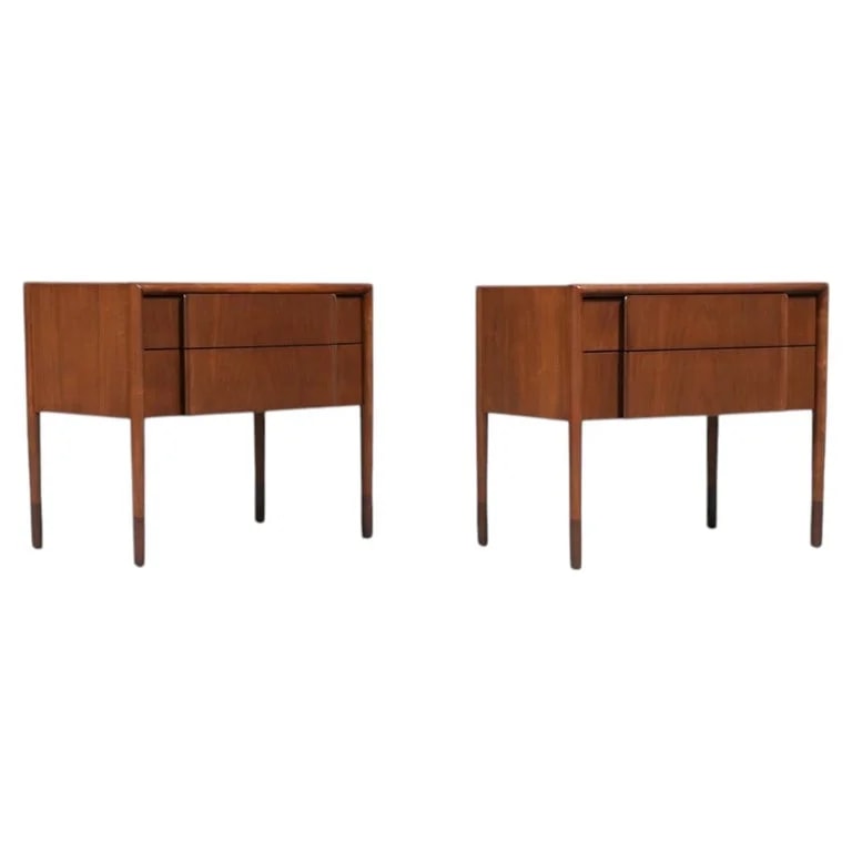 Barney Flagg, Drexel — Expertly Restored-Mid-Century "Parallel" Night Stands By Barney Flagg for Drexel — Furniture — resale