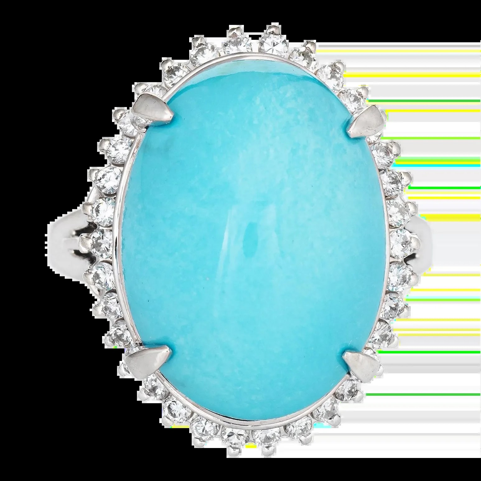 Mid 20th Century Egg Shell Estate Large Cocktail Jewelry Size 6 — Jewelry — resale