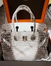 Hermes Birkin 30 Himalaya Matte Niloticus With Diamonds 18K 3
