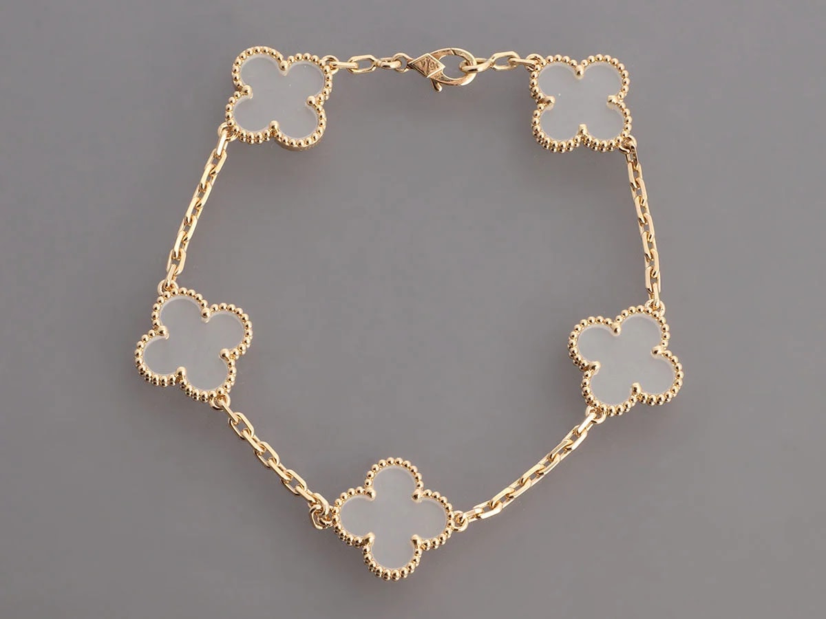 Van Cleef & Arpels 18K Yellow Gold Rock Alhambra 2