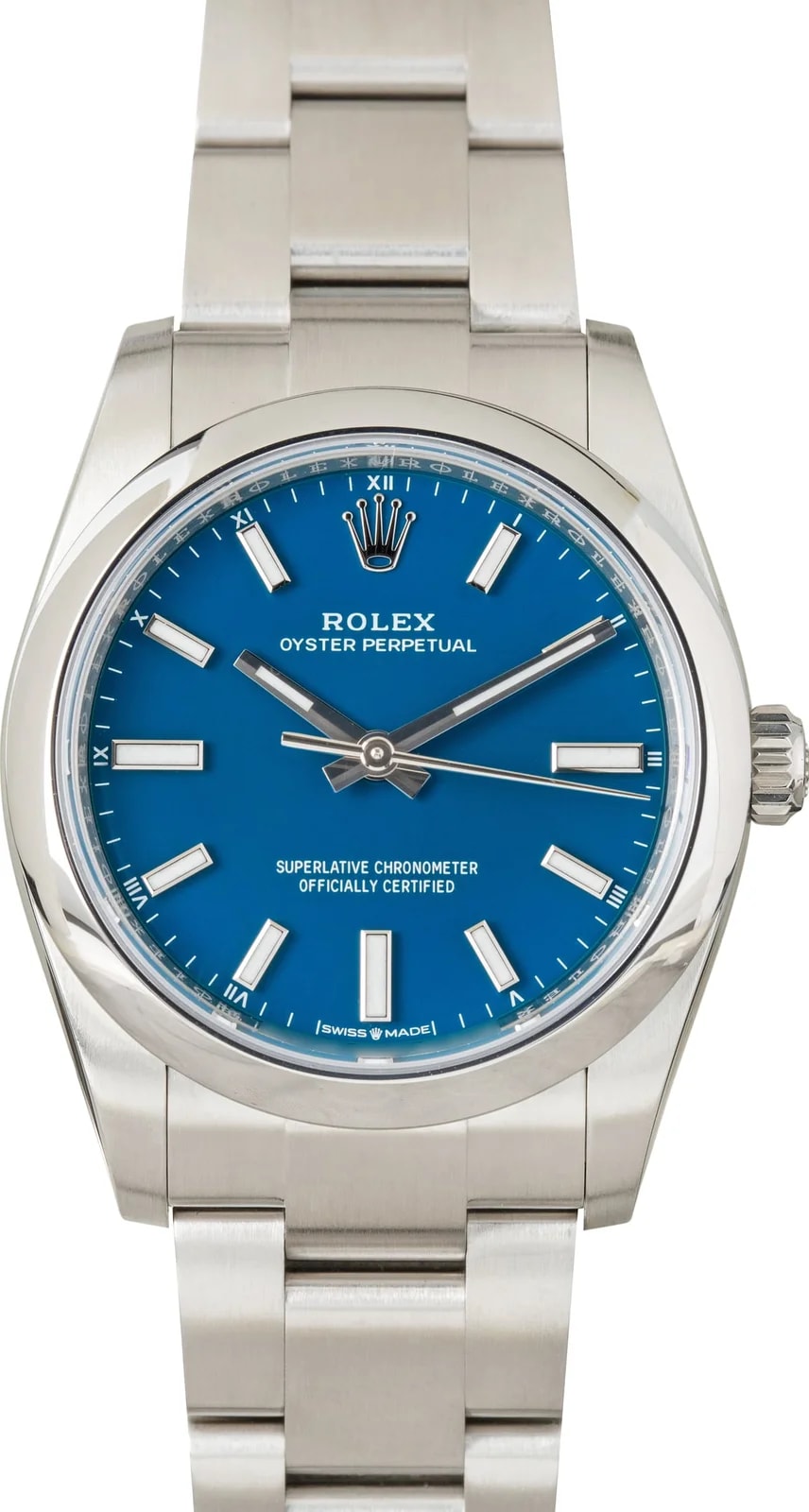Rolex Oyster Perpetual 34 Ref 124200 Med Blue Dial 2