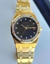 Audemars Piguet — Audemars Piguet Royal Oak Gold Reference 4100BA Factory Diamond Bezel — Watch — resale