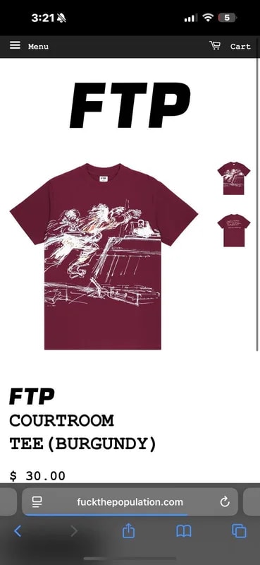 Fuck The Population Courtroom Tee 2