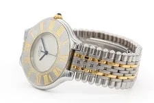 Cartier Must de 21 XL 126000P Two Tone 18k Gold Steel 35mm 2