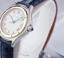 Cartier Panthere Couger Combi Roman Index Date SM Silver Gold 27mm 3