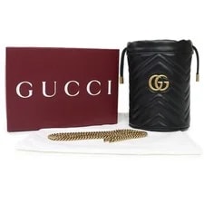 Gucci 575163 Small Mini Bucket GG Marmont Chevron 2