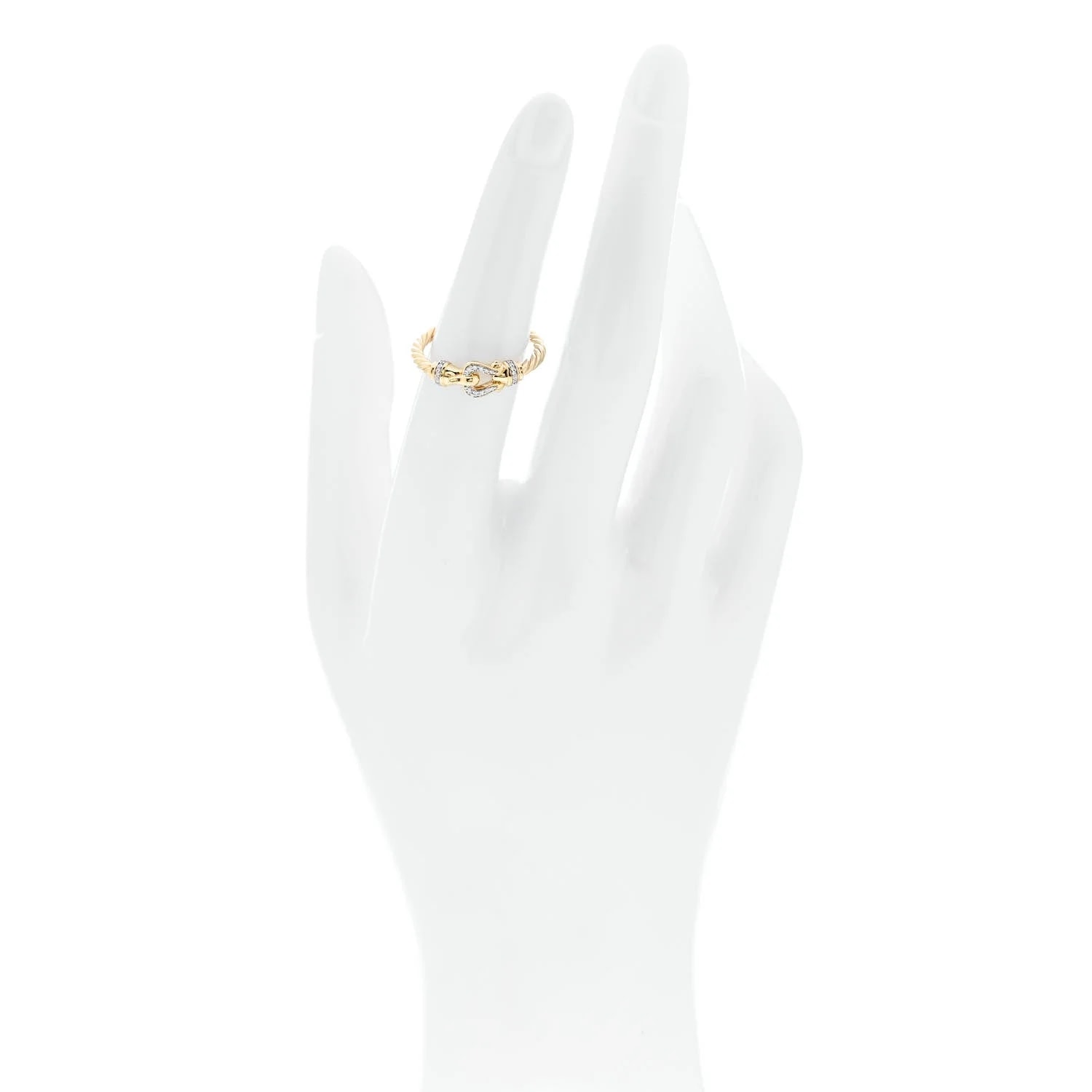 18K Yellow Gold Petite Buckle Cable 53 6.5 2