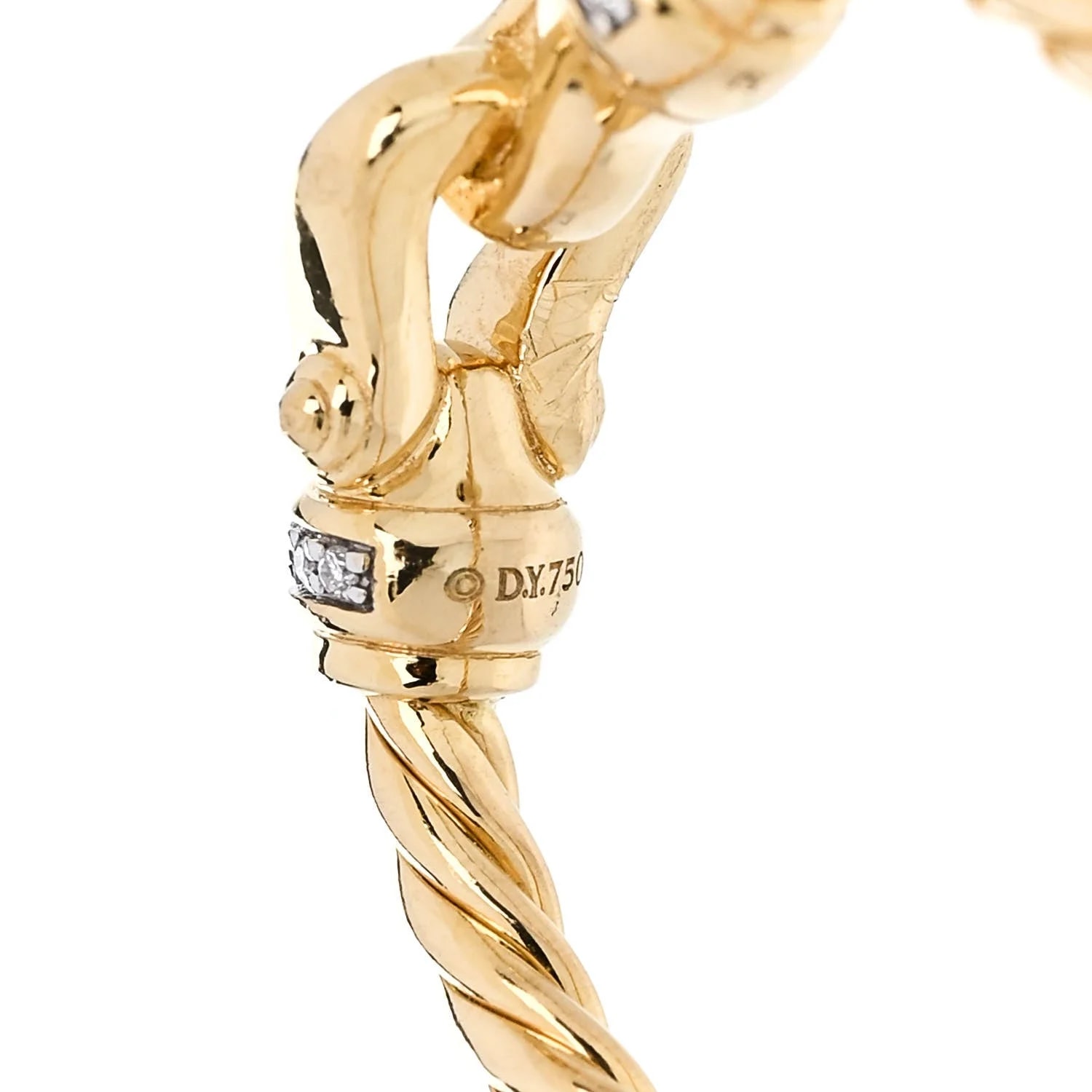 18K Yellow Gold Petite Buckle Cable 53 6.5 4