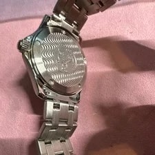 Omega Seamaster Quartz Blue Dial Date 120m SS Silver Bracelet 4