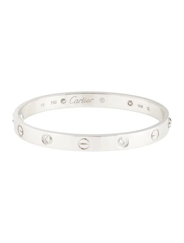 Cartier — Love Bracelet, Classic Model, 4 Diamonds — Jewelry — resale