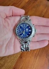 TAG Heuer CG2111.BA0423 SEL Series Automatic Chronograph Blue Silver 3