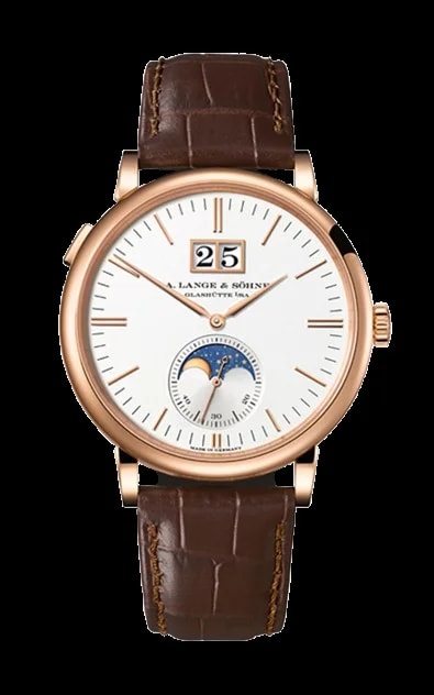 Worldofluxuryus — A. Lange & Söhne Saxonia Moon Phase 18K Rose Gold ’s — Watch — resale